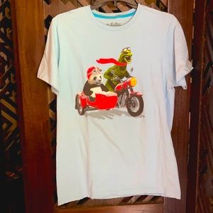 Medium Guys Threadless tee Godzilla & Panda